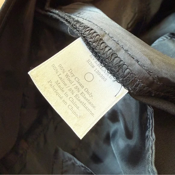 Everlane PONTE WIDE-LEG TROUSER size 0 black with hole - Picture 7 of 9